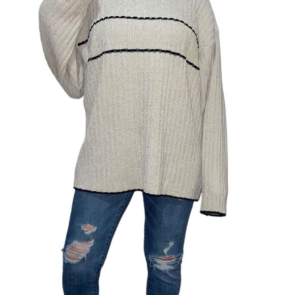 Vintage Beige Oversized Acrylic Knit Grandpa Sweater Large - Picture 8 of 13